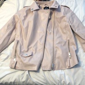 Light pink leather jacket